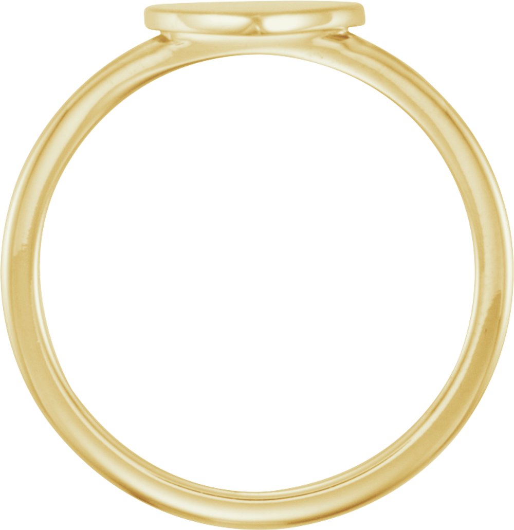 14K Yellow Gold Be Posh® Engravable Heart Signet Ring 