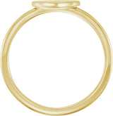 14K Yellow Gold Be Posh® Engravable Heart Signet Ring 