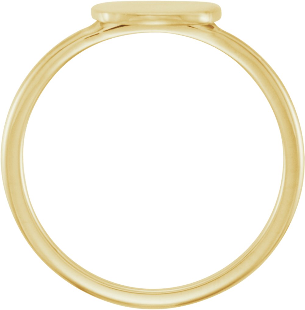 14K Yellow Be Posh® Engravable Signet Ring