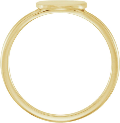 14K Yellow Be Posh® Engravable Signet Ring