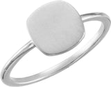 Continuum Sterling Silver Be Posh® Engravable Signet Ring