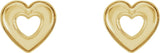 14K Yellow 8.5x8 mm Heart Earrings