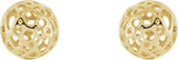 14K Yellow 7.4 mm Pierced Ball Earrings