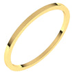 10K Yellow Gold 1 mm Flat Band Size 7