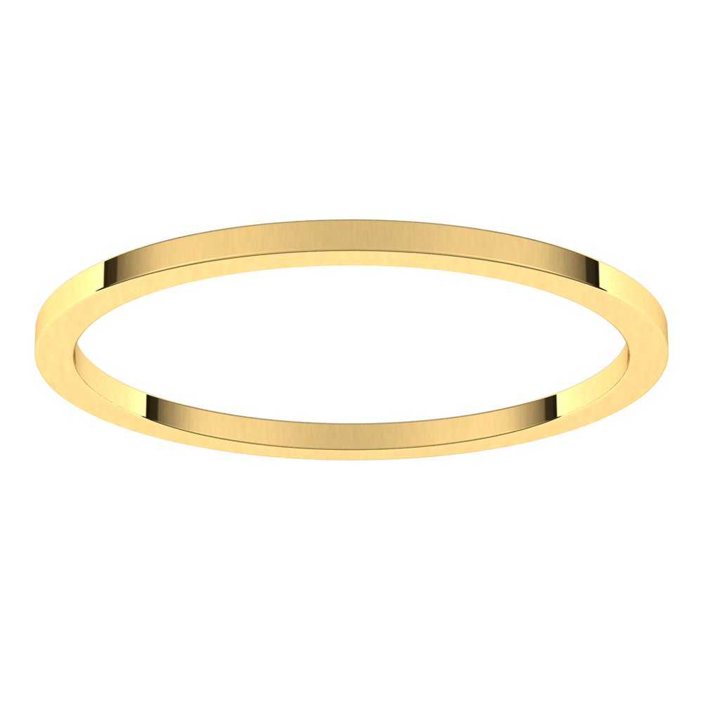 14K Yellow 1 mm Flat Band