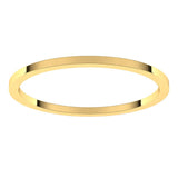 10K Yellow Gold 1 mm Flat Band Size 7