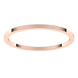 14K Rose 1 mm Flat Band