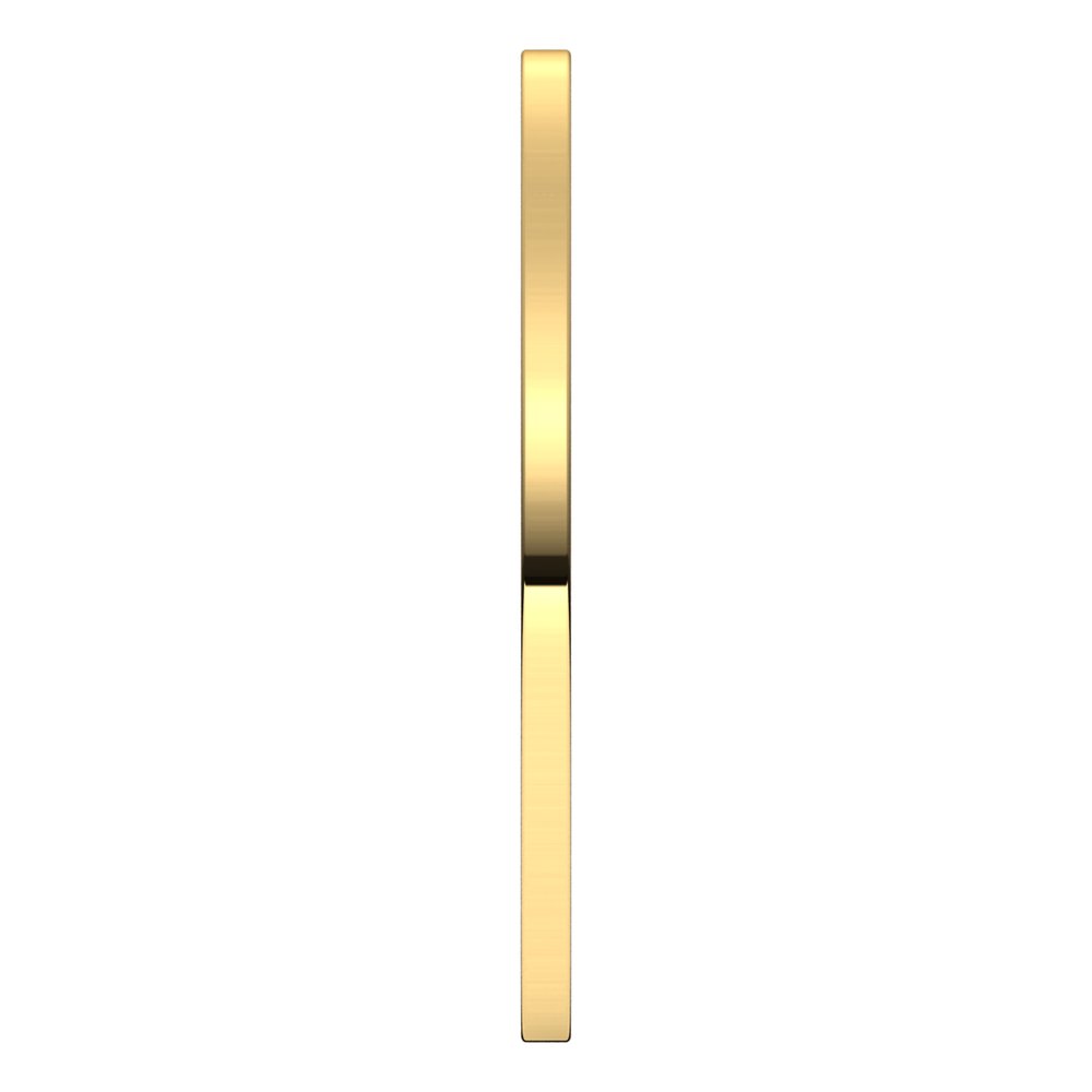 10K Yellow Gold 1 mm Flat Band Size 7