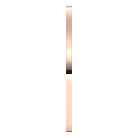 14K Rose Gold 1 mm Flat Band Size 7