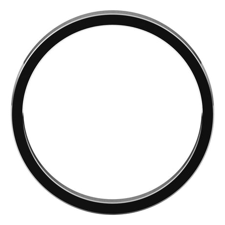 14K White Gold 2.5 mm Flat Band Size 4