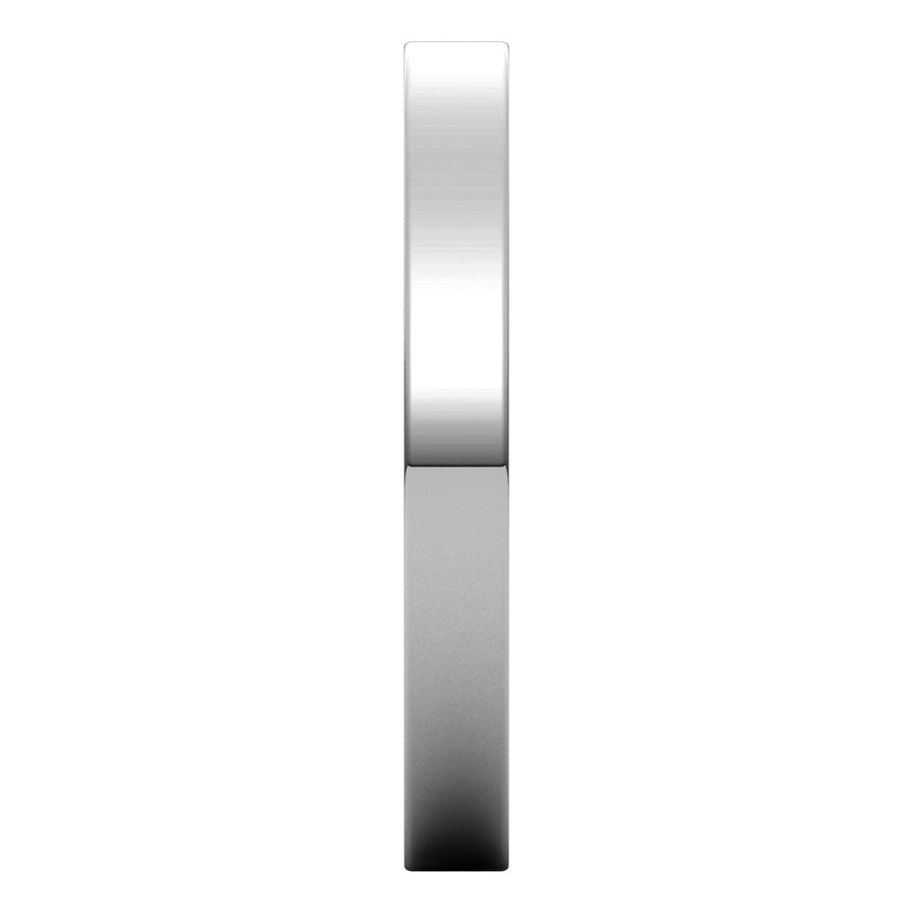 14K White Gold 2.5 mm Flat Band Size 4