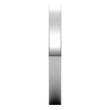 14K White Gold 2.5 mm Flat Band Size 4