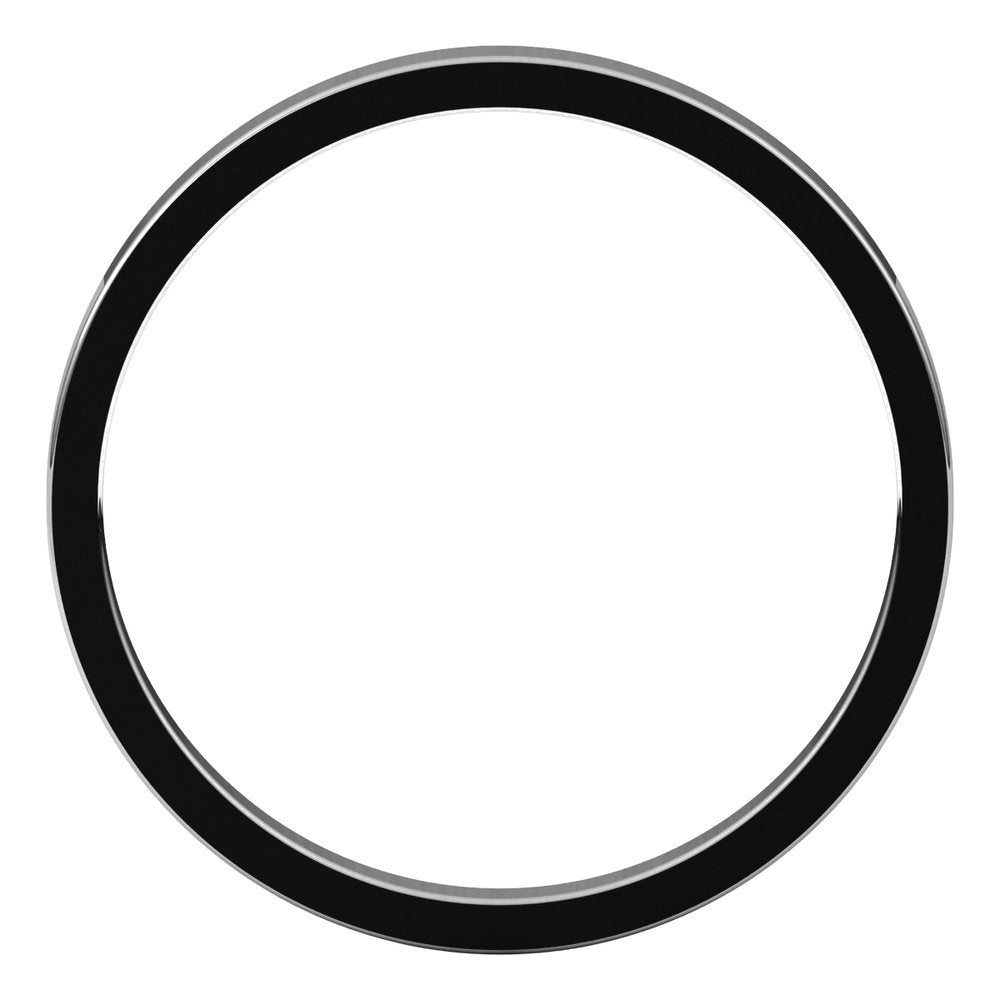 18K White Gold 2 mm Flat Band Size 6