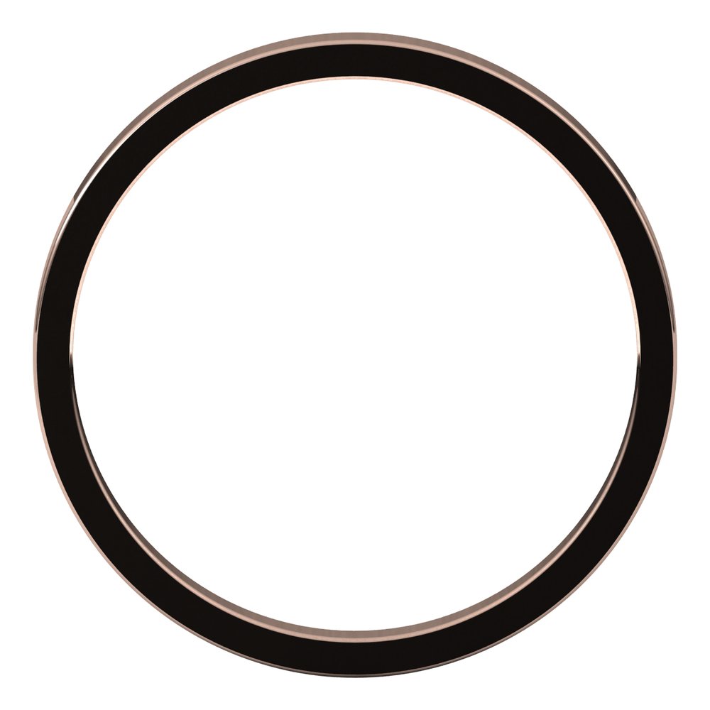 18K Rose Gold 2 mm Flat Band Size 8.5