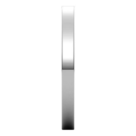 14K White Gold 2 mm Flat Band Size 3