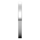 14K White Gold 2 mm Flat Band Size 3.5
