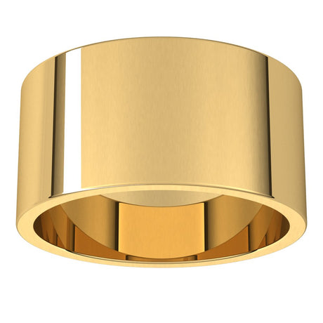 14K Yellow Gold 10 mm Flat Band Size 5.5