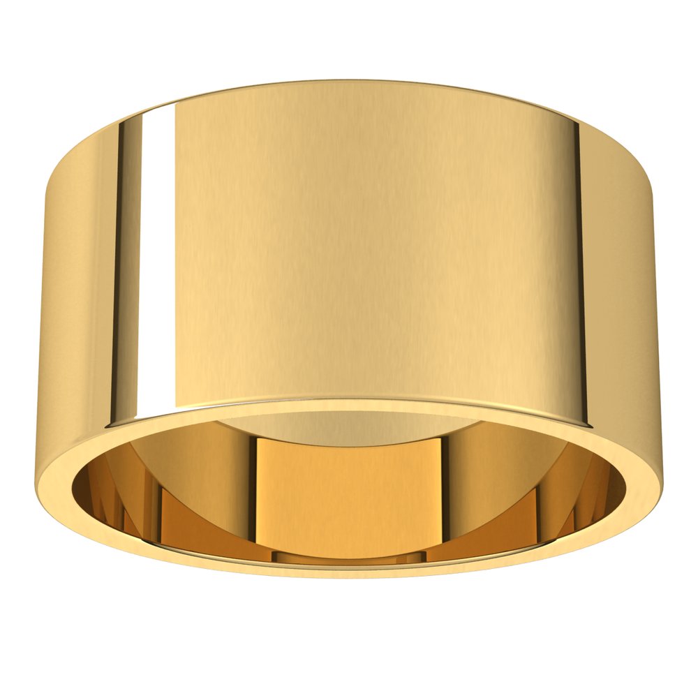 14K Yellow Gold 10 mm Flat Band Size 5.5