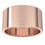 14K Rose Gold 10 mm Flat Band Size 10