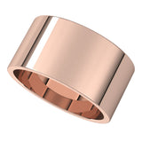 14K Rose 10 mm Flat Band Size 10