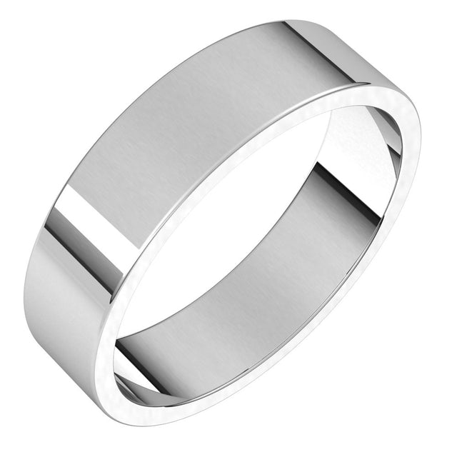 Sterling Silver 5 mm Flat Band Size 6