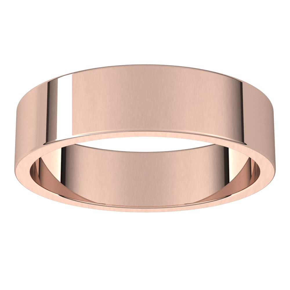 10K Rose 5 mm Flat Band