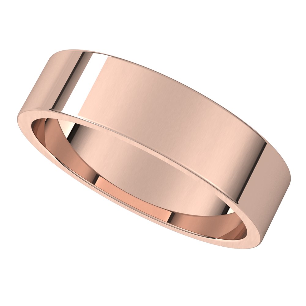 14K Rose 5 mm Flat Band