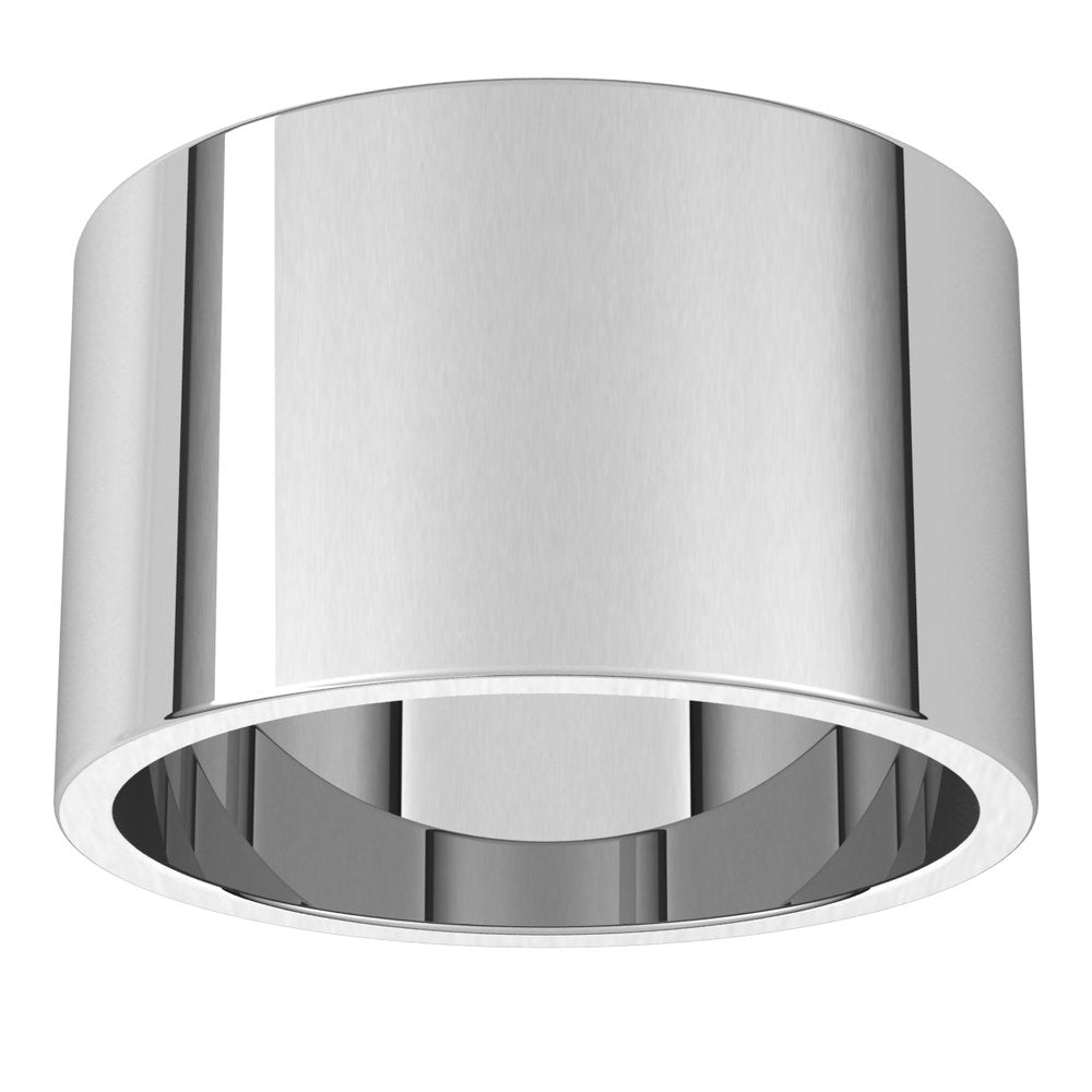 14K White Gold 12 mm Flat Band Size 9.5