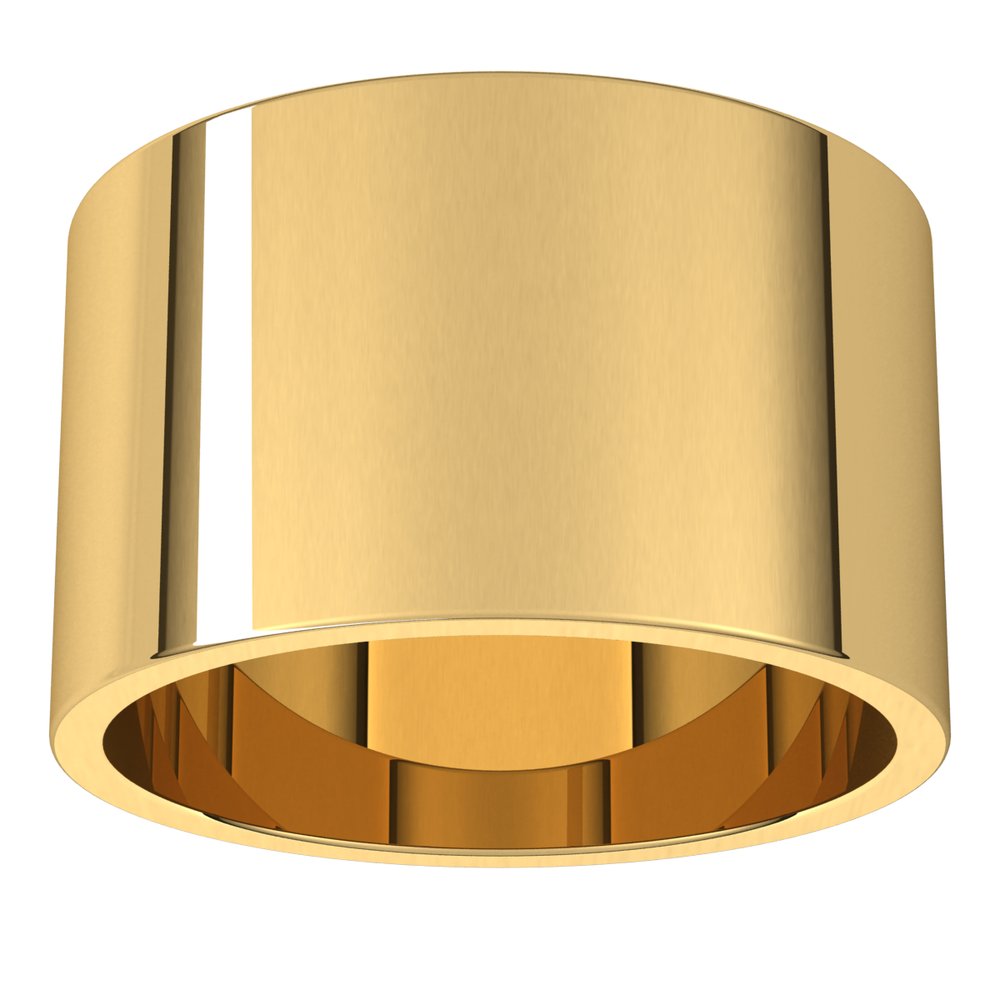 14K Yellow 12 mm Flat Band Size 10