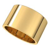 14K Yellow 12 mm Flat Band Size 10