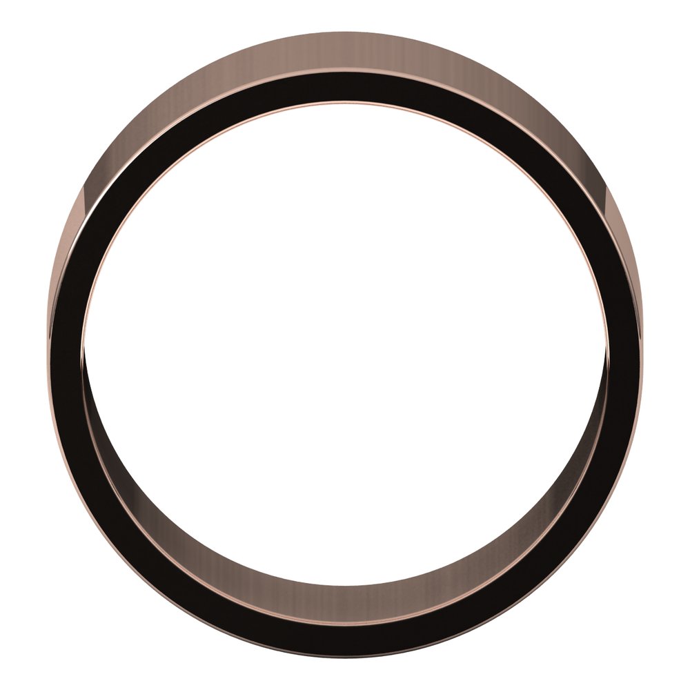 14K Rose 9 mm Flat Band Size 12