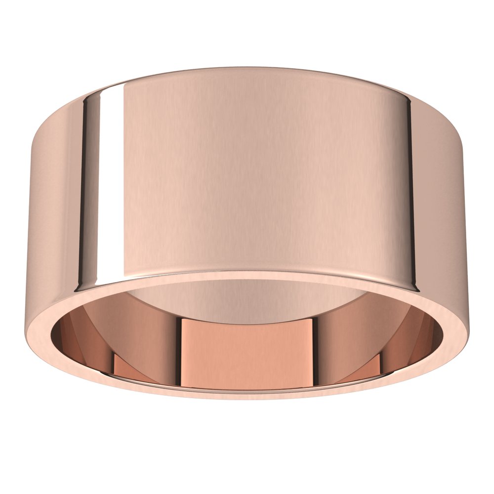 14K Rose 9 mm Flat Band Size 12