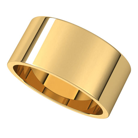 14K Yellow Gold 9 mm Flat Band Size 10