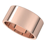 14K Rose 9 mm Flat Band Size 12