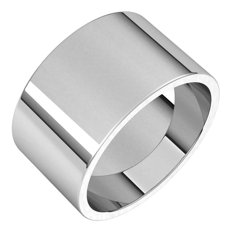 Platinum 11 mm Flat Band Size 8