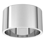 14K White 11 mm Flat Band Size 9