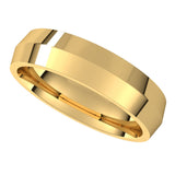 14K Yellow 5 mm Knife Edge Comfort Fit Band