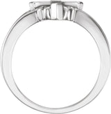 Sterling Silver 13 mm Cross Ring