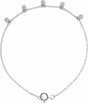 Sterling Silver Beaded 5-Station 7" Bracelet 