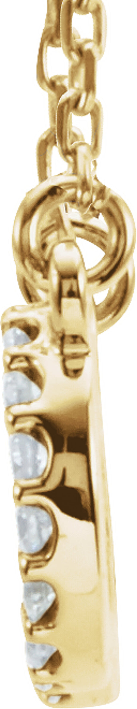 14K Yellow Gold 1/8 CTW Natural Diamond Infinity 16 1/2" Necklace
