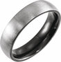 Black PVD Titanium 6 mm Comfort-Fit Half Round Band Size 7