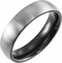 Black PVD Titanium 6 mm Comfort-Fit Half Round Band Size 7.5