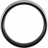 Black PVD Titanium 6 mm Comfort-Fit Half Round Band