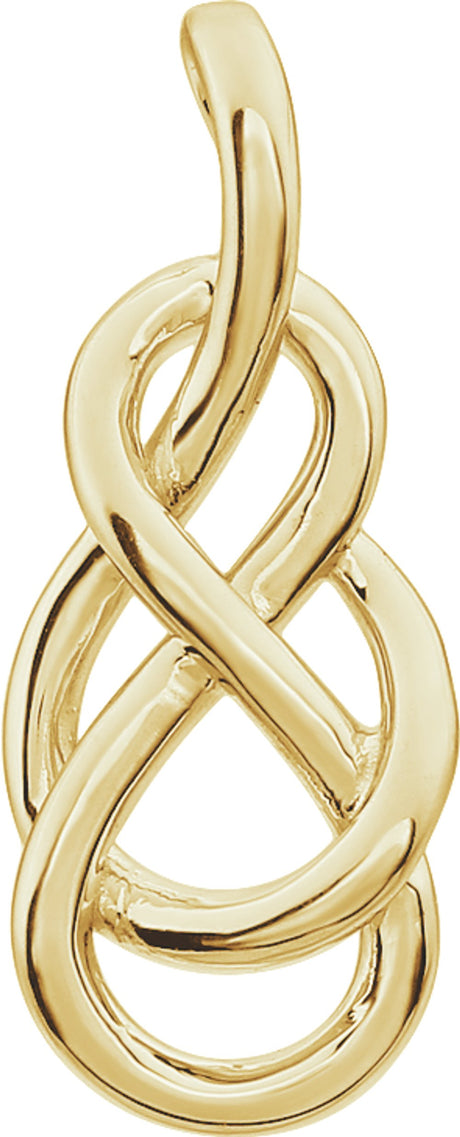 14K Yellow Teardrop Knot Pendant