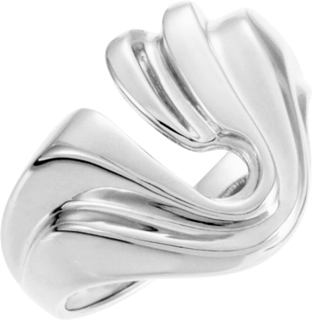 14K White Freeform Ring