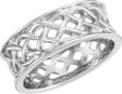 14K White Gold 8 mm Celtic-Inspired Band Size 7
