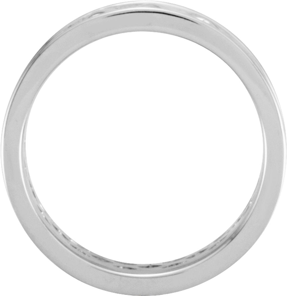 14K White 8 mm Celtic-Inspired Band