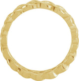 14K Yellow Gold 8 mm Celtic-Inspired Band Size 6