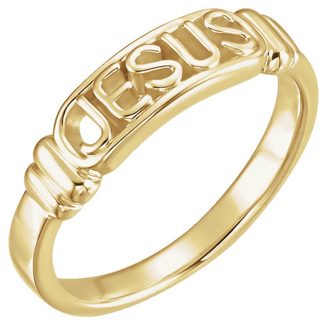 10K Yellow In The Name of Jesus® Chastity Ring Size 7