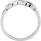 14K White Love Infinity-Inspired Ring